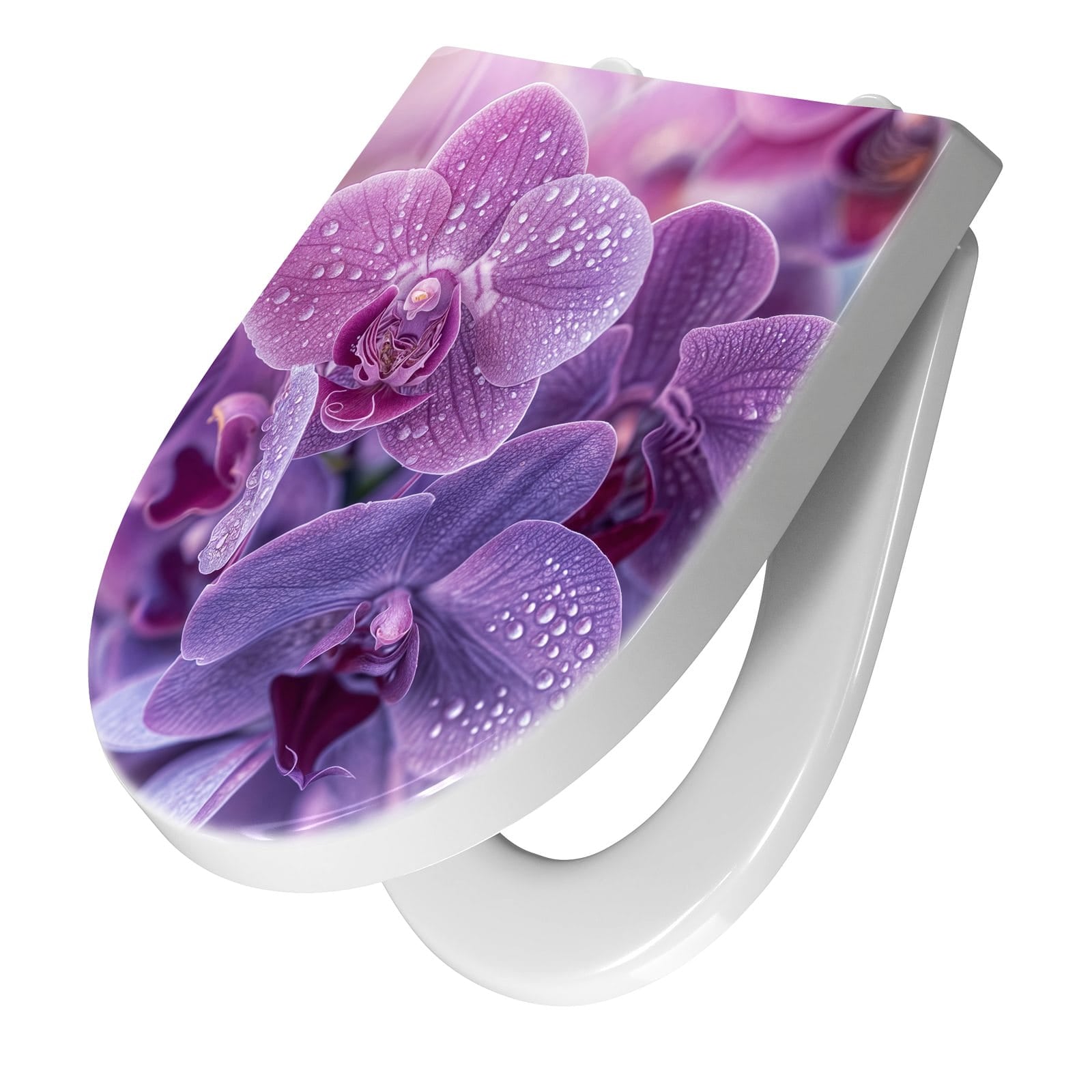 WC-Sitz mit Absenkautomatik Orchideenblüten