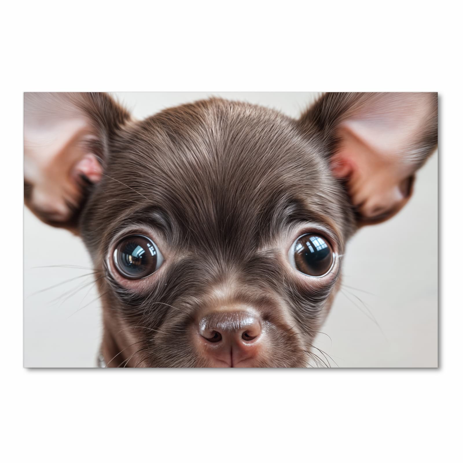 UV-beständiger Teppich für die Küche mit Motiv Niedlicher Welpenblick in Frontansicht