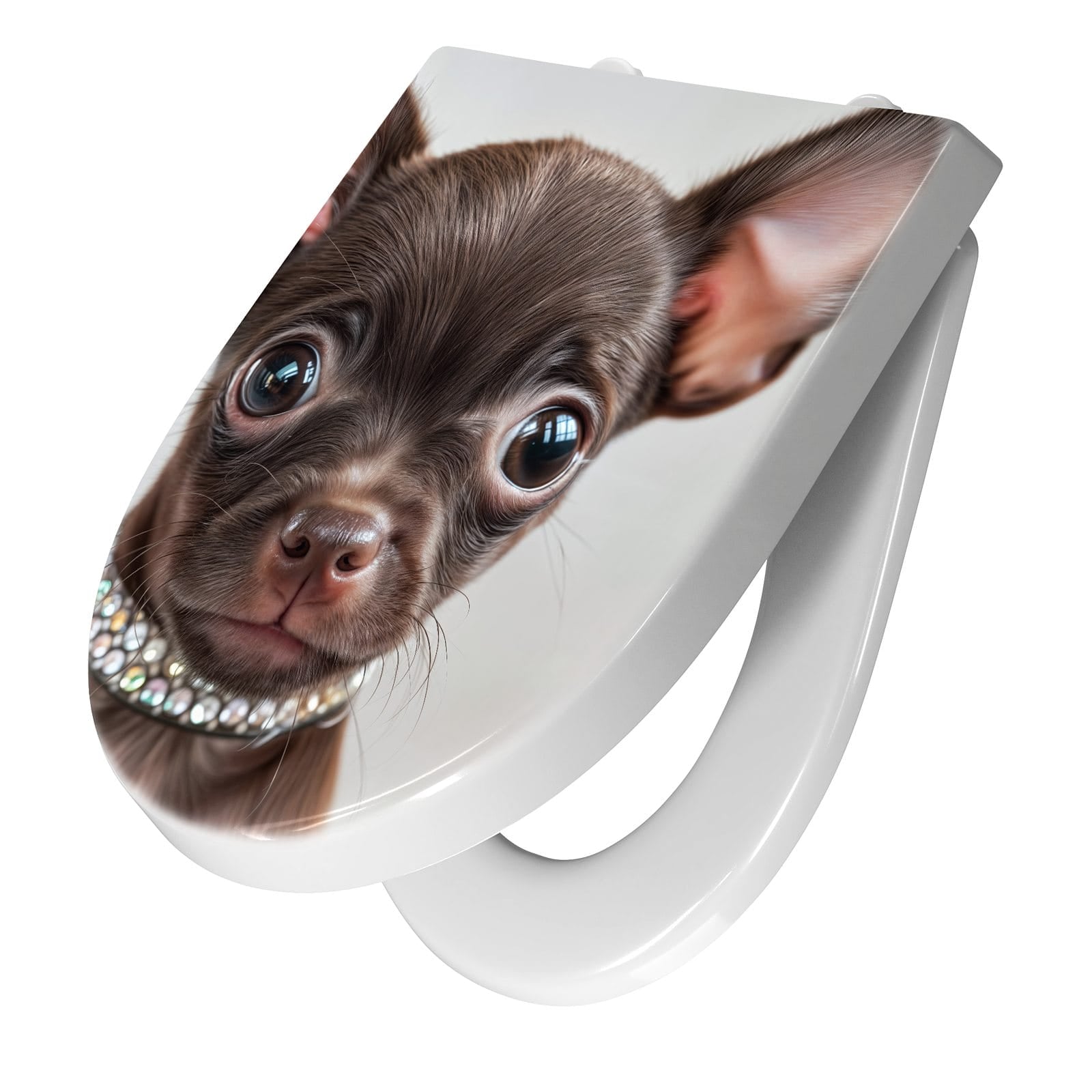 WC-Sitz mit Absenkautomatik Niedlicher Welpenblick