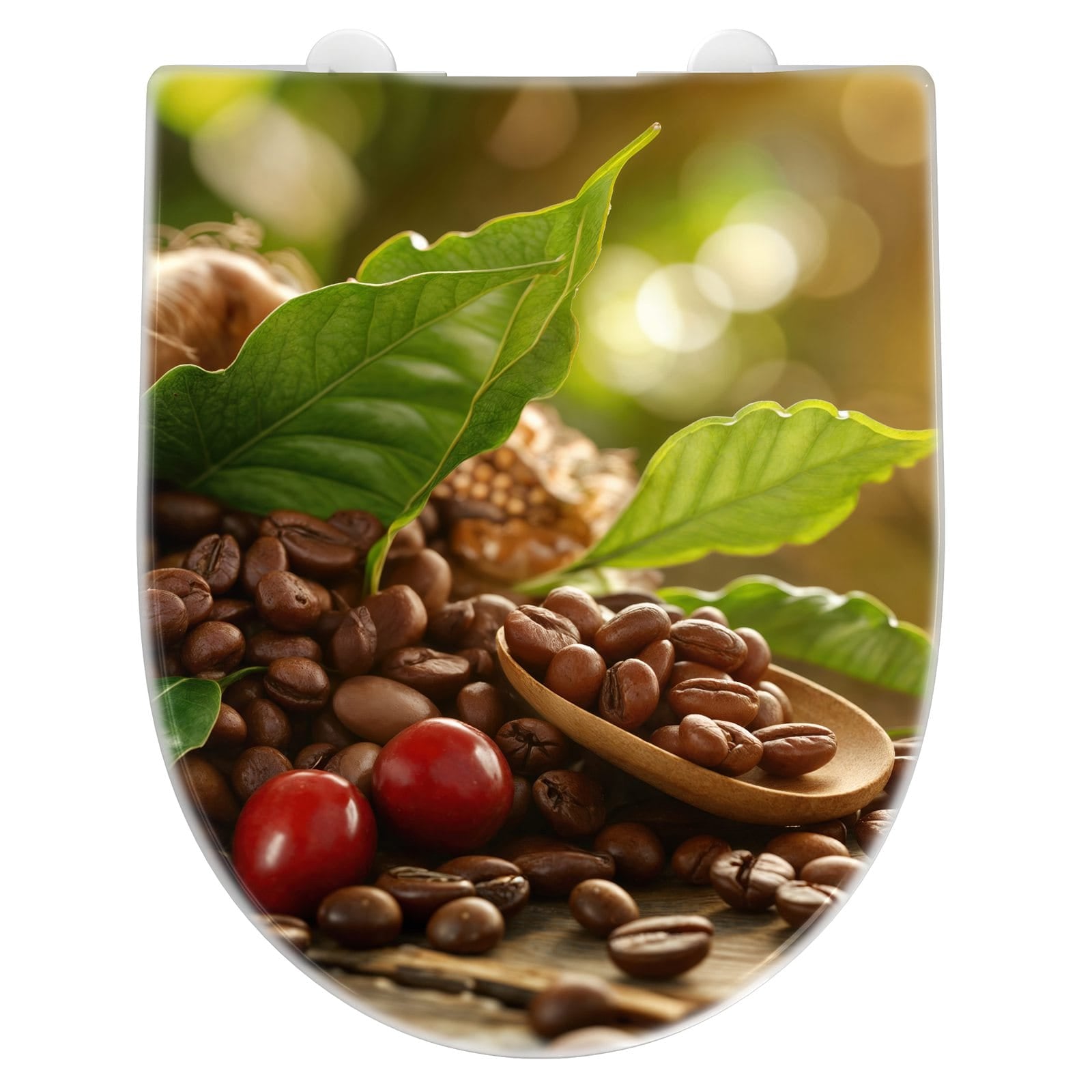 WC-Sitz mit Absenkautomatik Kaffeebohnen