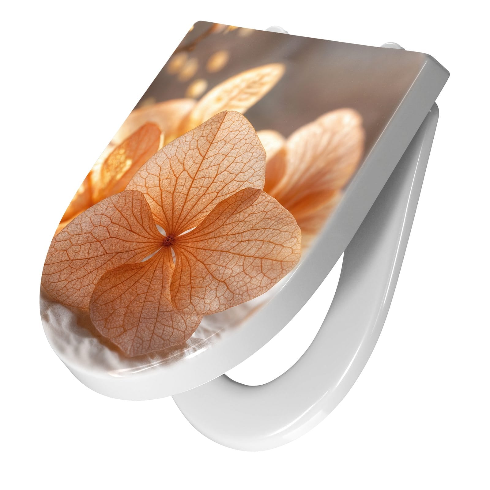 WC-Sitz mit Absenkautomatik Blumenarrangement