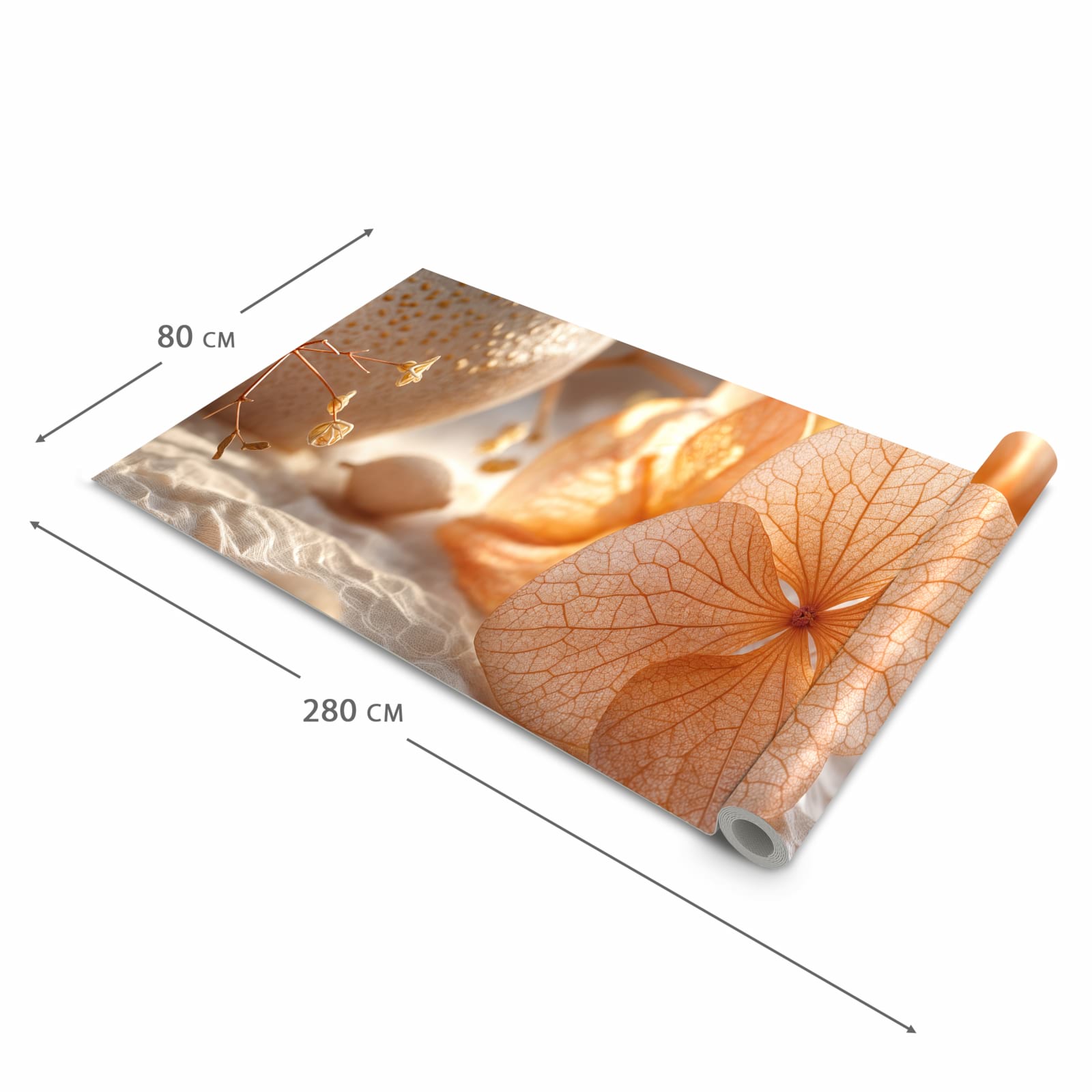 Geräuschdämpfender Küchenteppich mit Motiv Blumenarrangement in der Grösse 60x120 cm