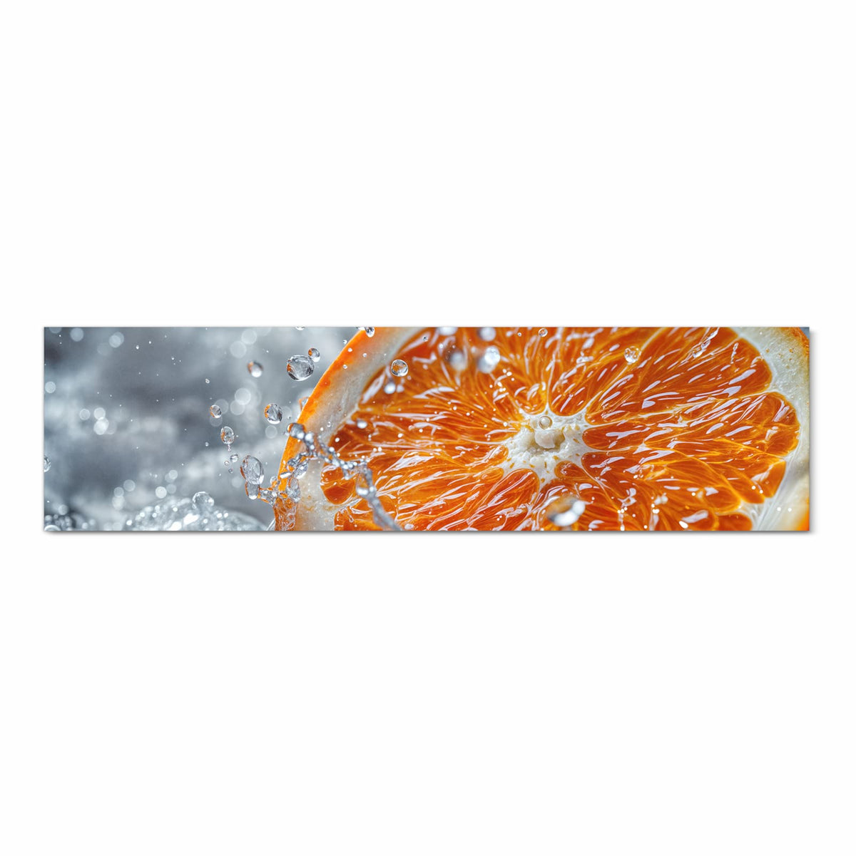 Geräuschdämpfender Bodenläufer mit Motiv Orangenscheibe Spritz in Frontansicht