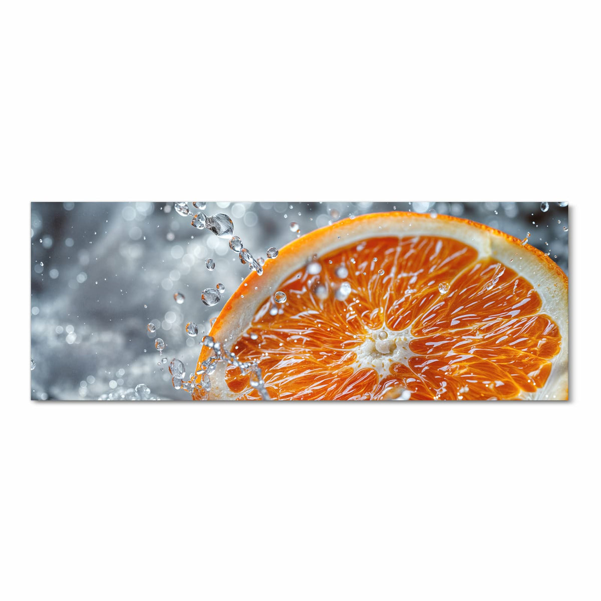 Abriebfester Bodenläufer Teppich mit Motiv Orangenscheibe Spritz in Frontansicht