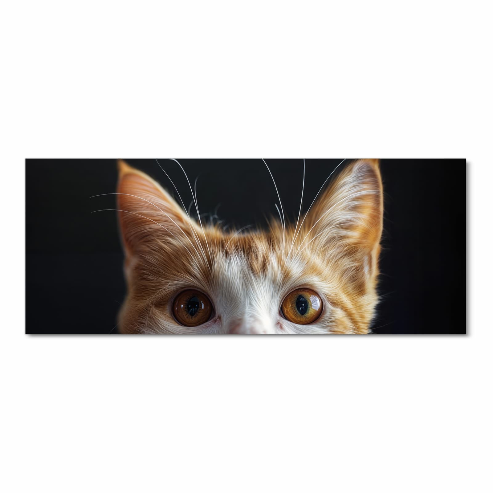 Geräuschdämpfender Läufer für die Küche mit Motiv Sanfte Katzenaugen in Frontansicht