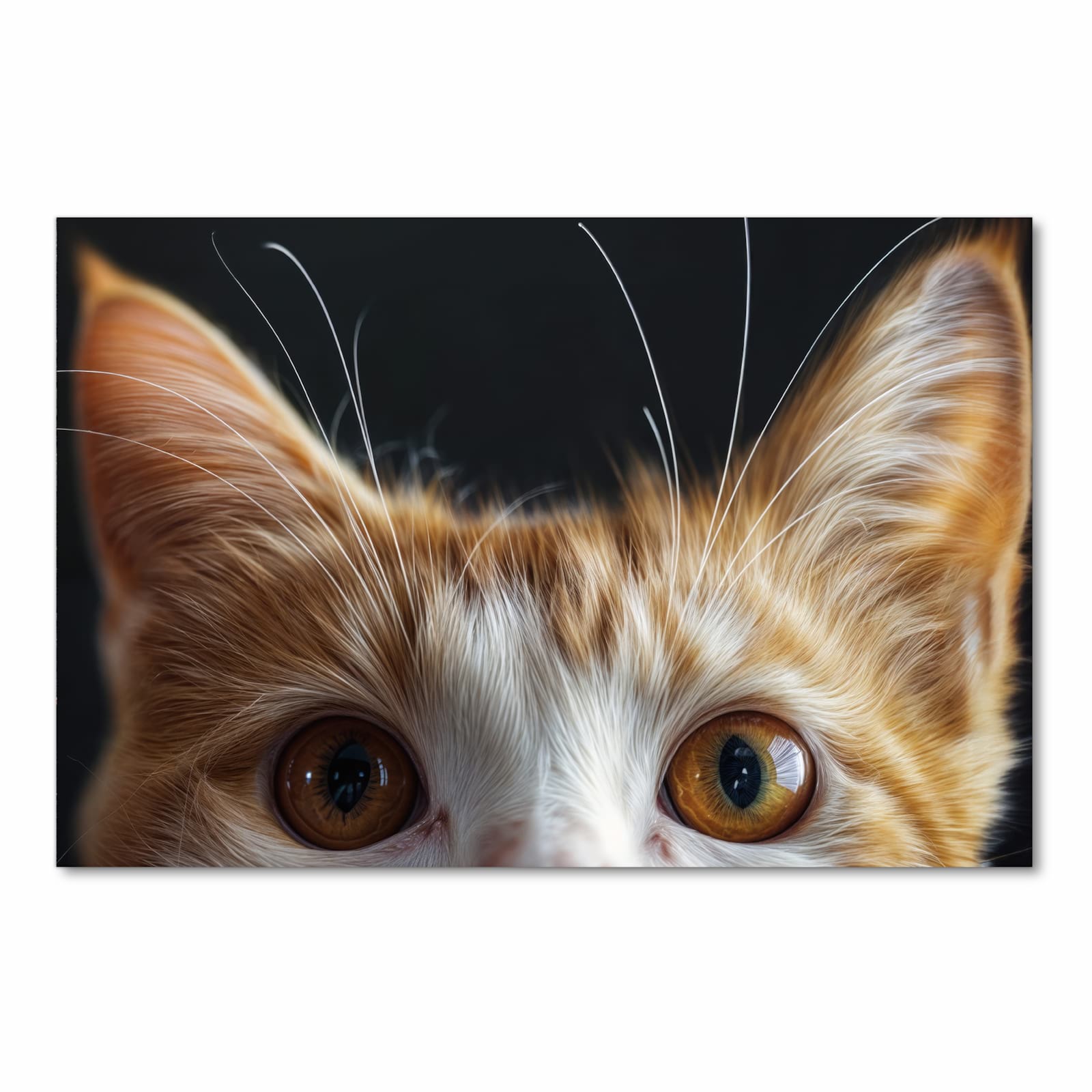 Küchenteppich mit Motiv Sanfte Katzenaugen in Frontansicht für angenehme Haptik