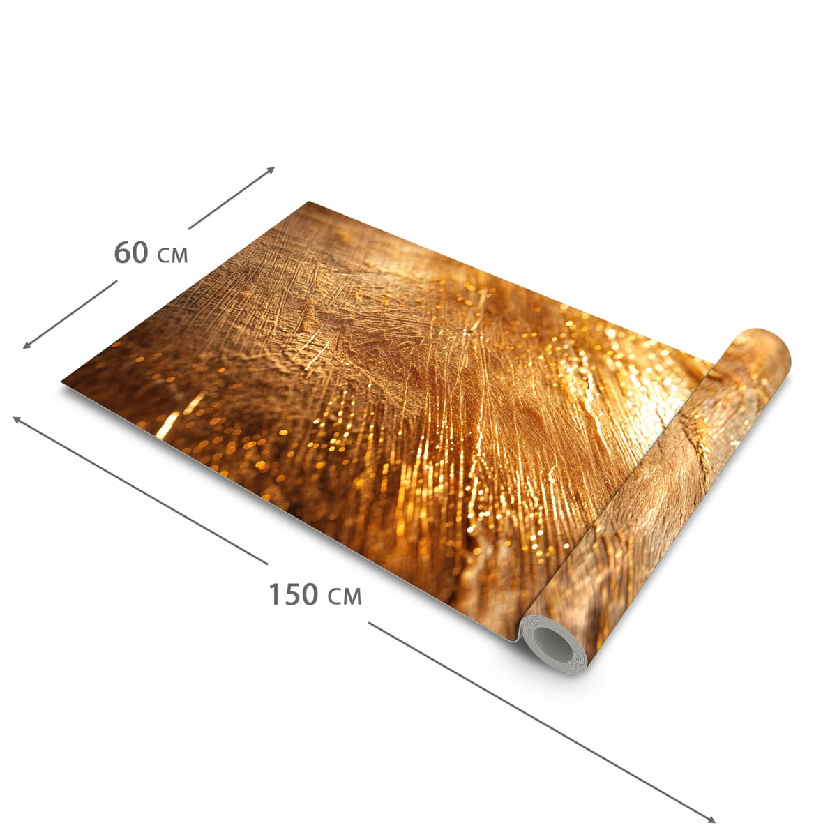 Geruchsneutraler rutschfester Läufer mit Motiv Goldene Textur in der Grösse 90x240 cm
