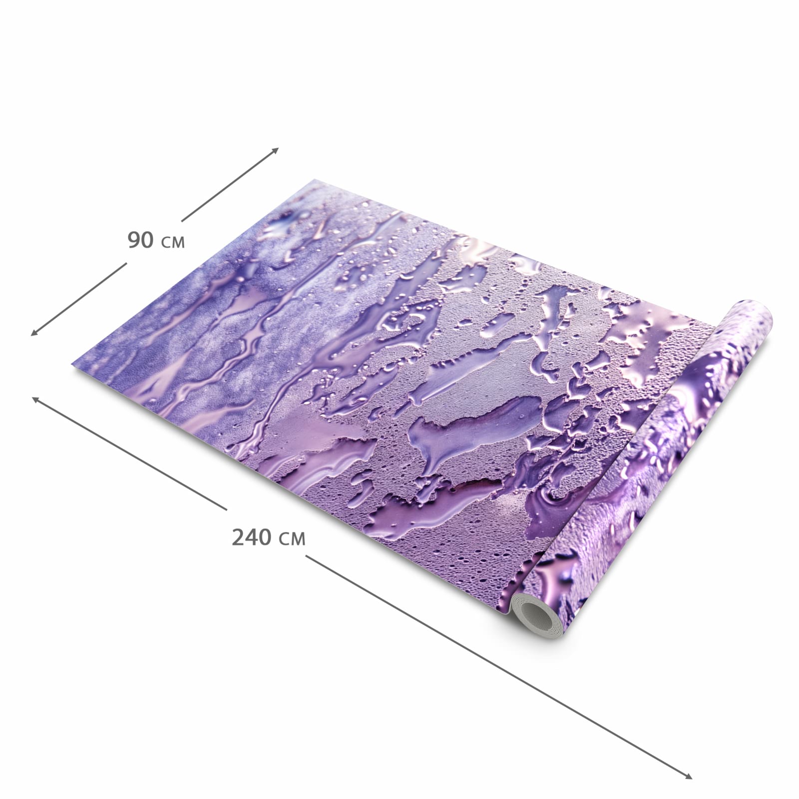 Küchenteppich mit Motiv Rauchige Tropfen in der Grösse 80x300 cm für Ordnung & Übersicht
