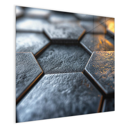 Magnettafel mit dem Motiv Dunkle Hexagonfliesen