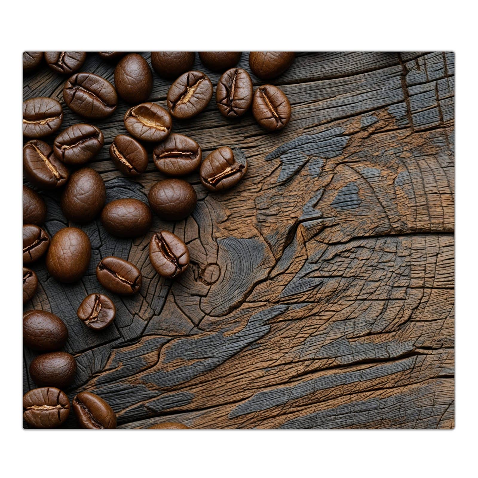 1-teilige Herdabdeckung für Induktionsfeld mit Kaffeebohnenholz-Motiv in der Frontansicht #grösse_1-Teilig (60x52cm)