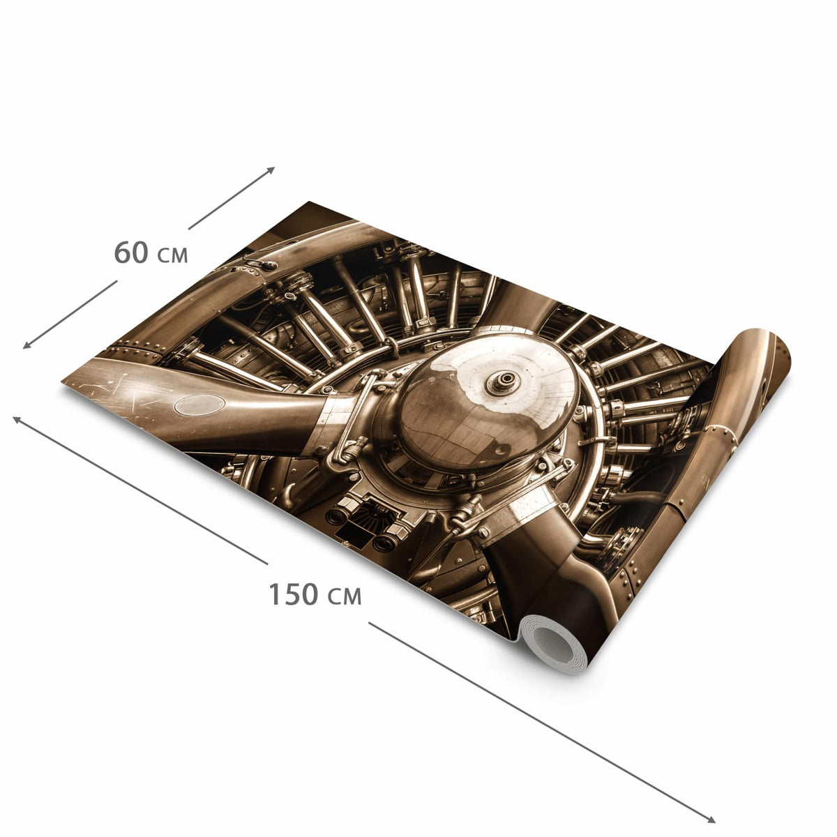 Wasserabweisender Küchenteppich mit Motiv Sanfte Flugzeugmotor in der Größe 80x200 cm