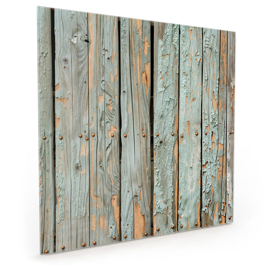 Maße Küchenrückwand Mintgrüne Holzlatten aus Glas