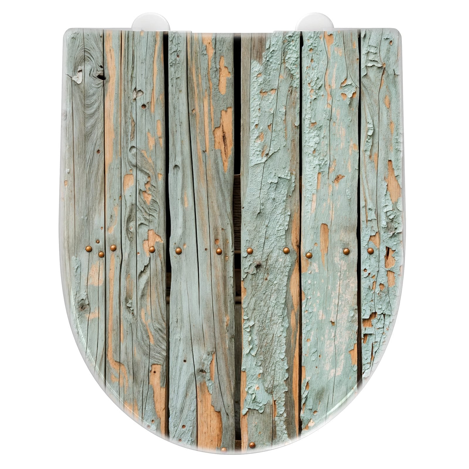 WC-Sitz mit Absenkautomatik Verwitterte Holzbretter