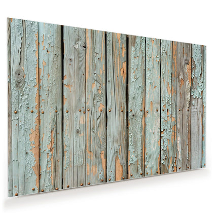 Wandbild mit dem Motiv Mintgrüne Holzlatten