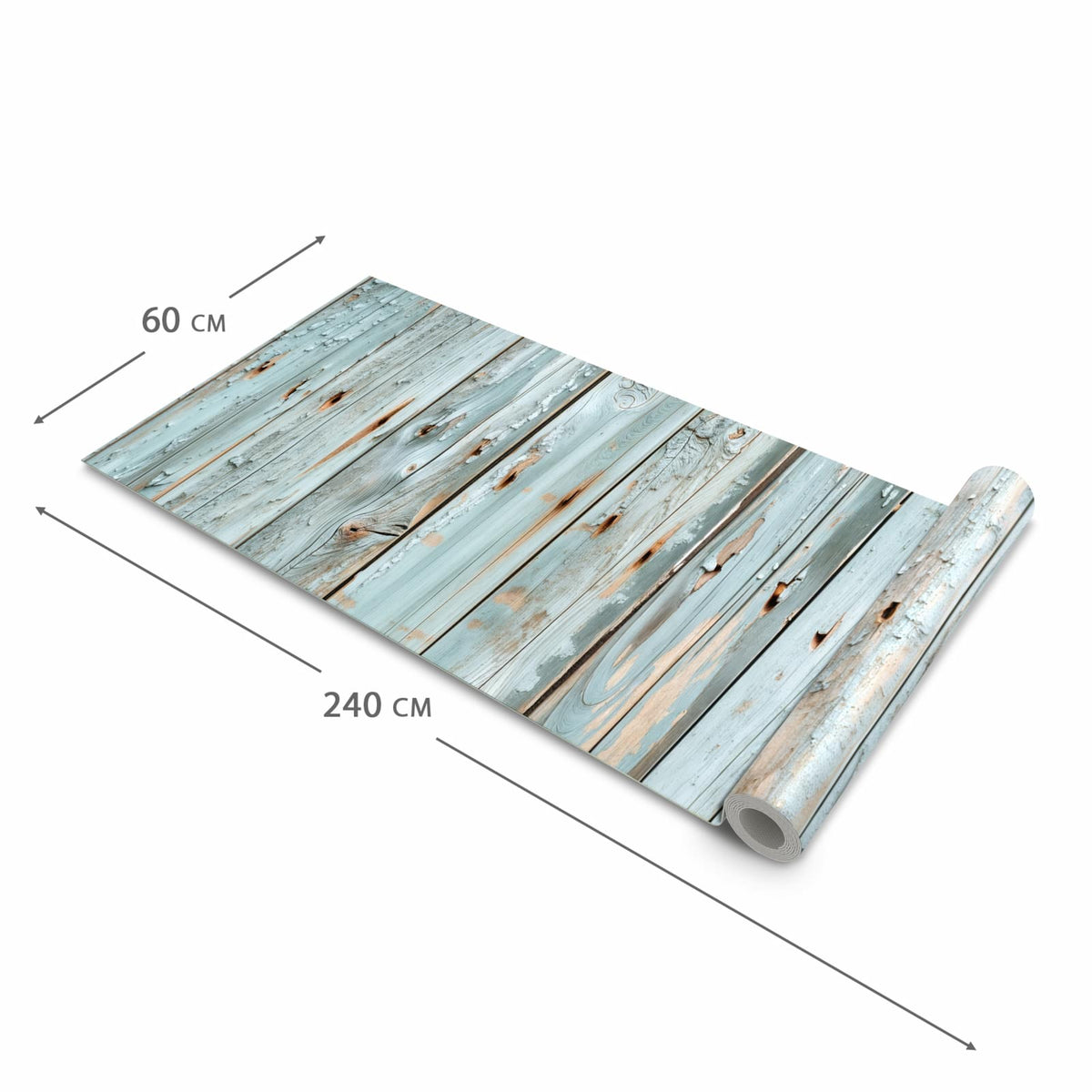 Schmutzabweisender Küchenläufer mit Motiv Holz von Verwittertes in der Grösse 80x200 cm