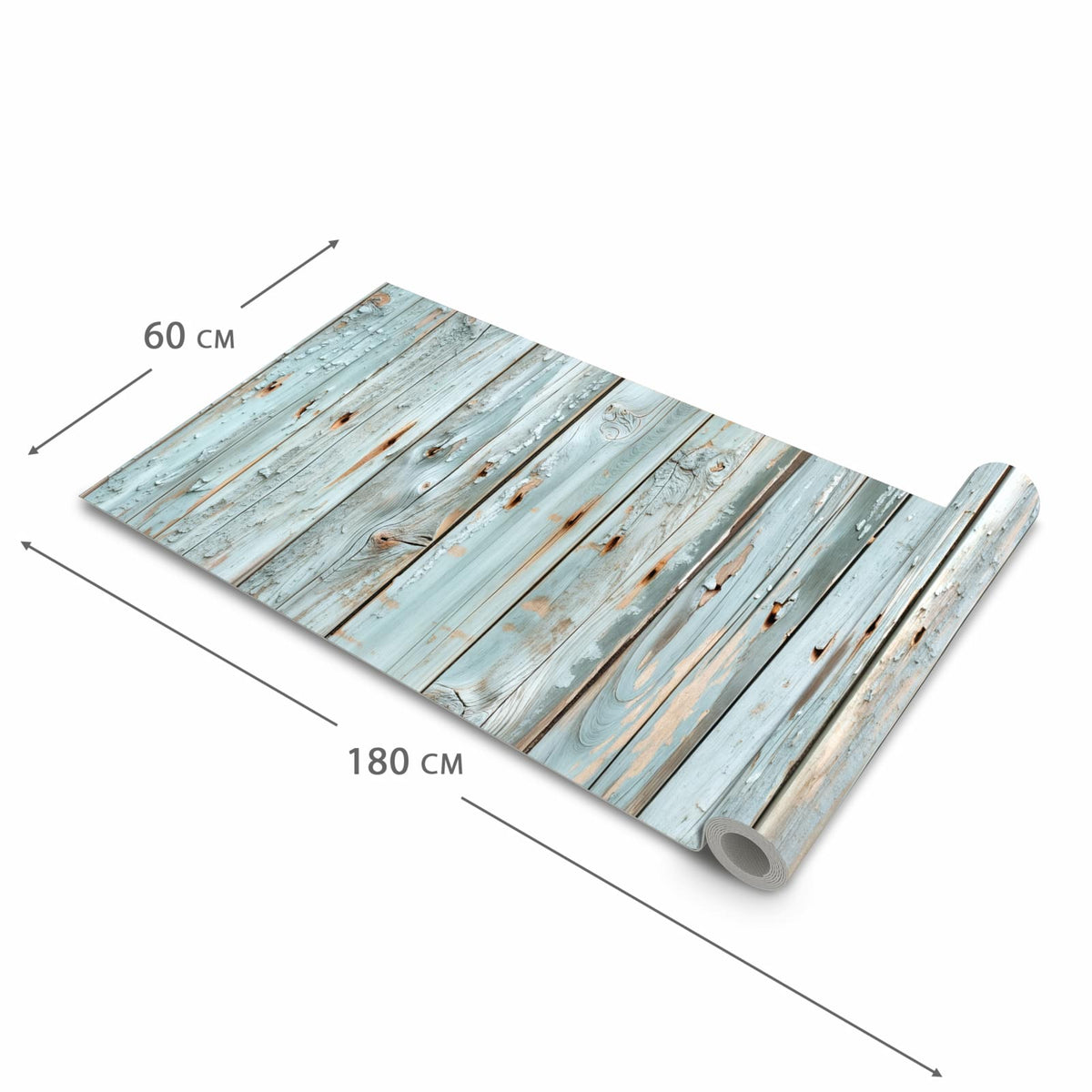 Fleckenresistenter Küchenläufer mit Motiv Holz von Verwittertes in der Grösse 80x200 cm