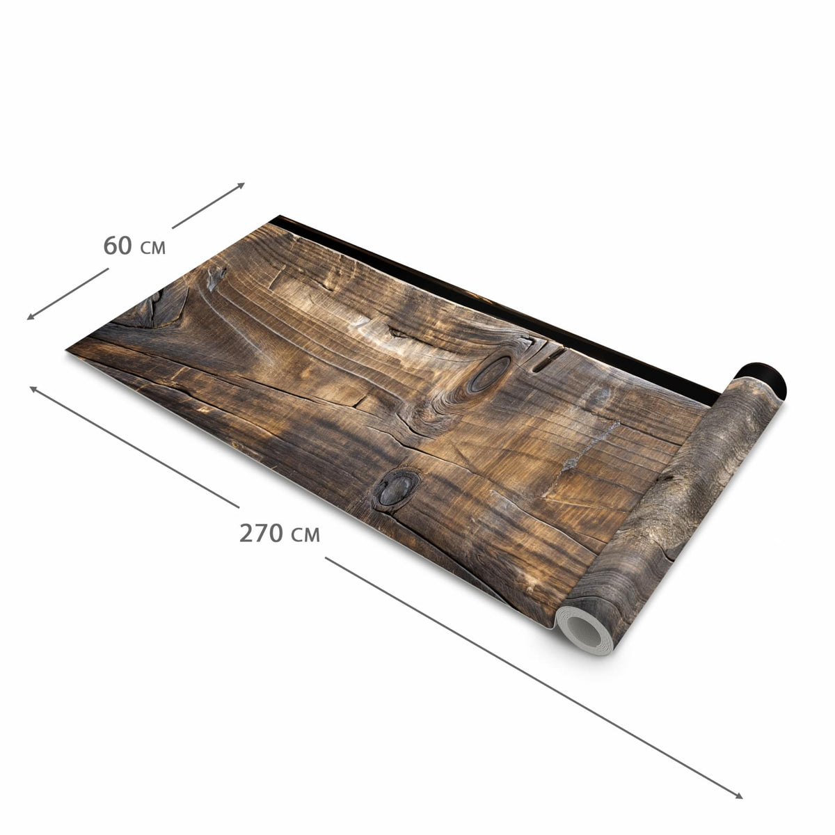 Küchenteppich mit Motiv Alte Holzbohlen in der Grösse 80x200 cm für Ordnung & Übersicht