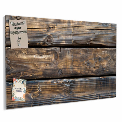Metall Magnettafel mit dem Motiv Alte Holzbalken