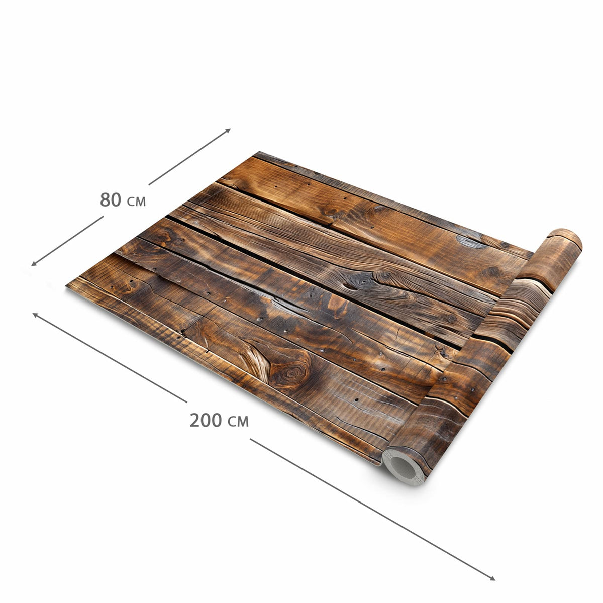 Rutschhemmender Läufer Eingangsbereich mit Motiv Holzmaserung in der Grösse 60x90 cm