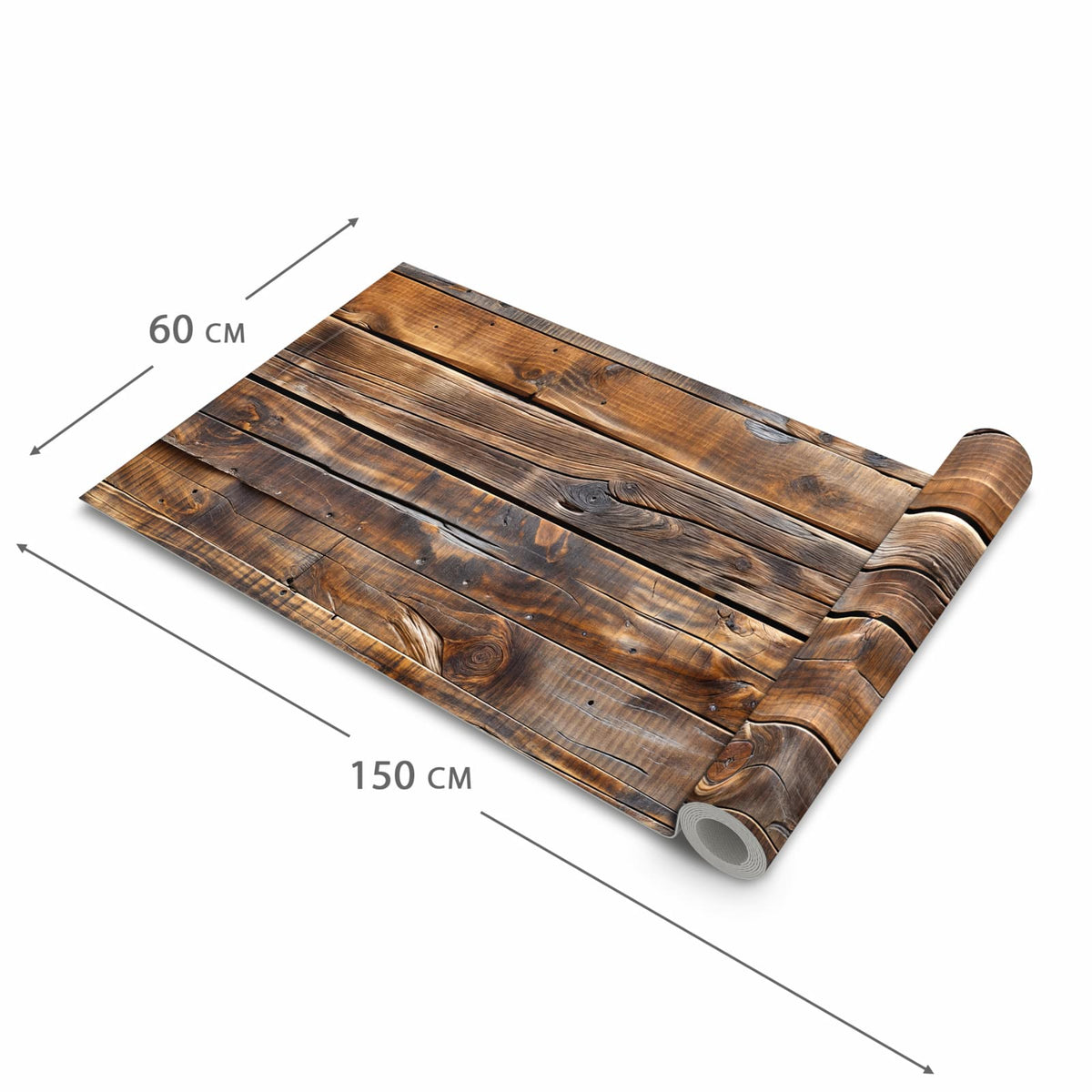 Schmutzabweisender Küchenläufer mit Motiv Holzmaserung in der Grösse 60x90 cm