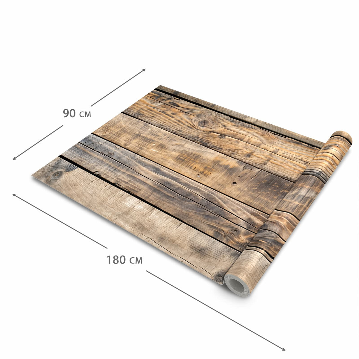 Komfortabler Küchenteppich mit Motiv Sanfte Holzmaserung in der Grösse 60x90 cm