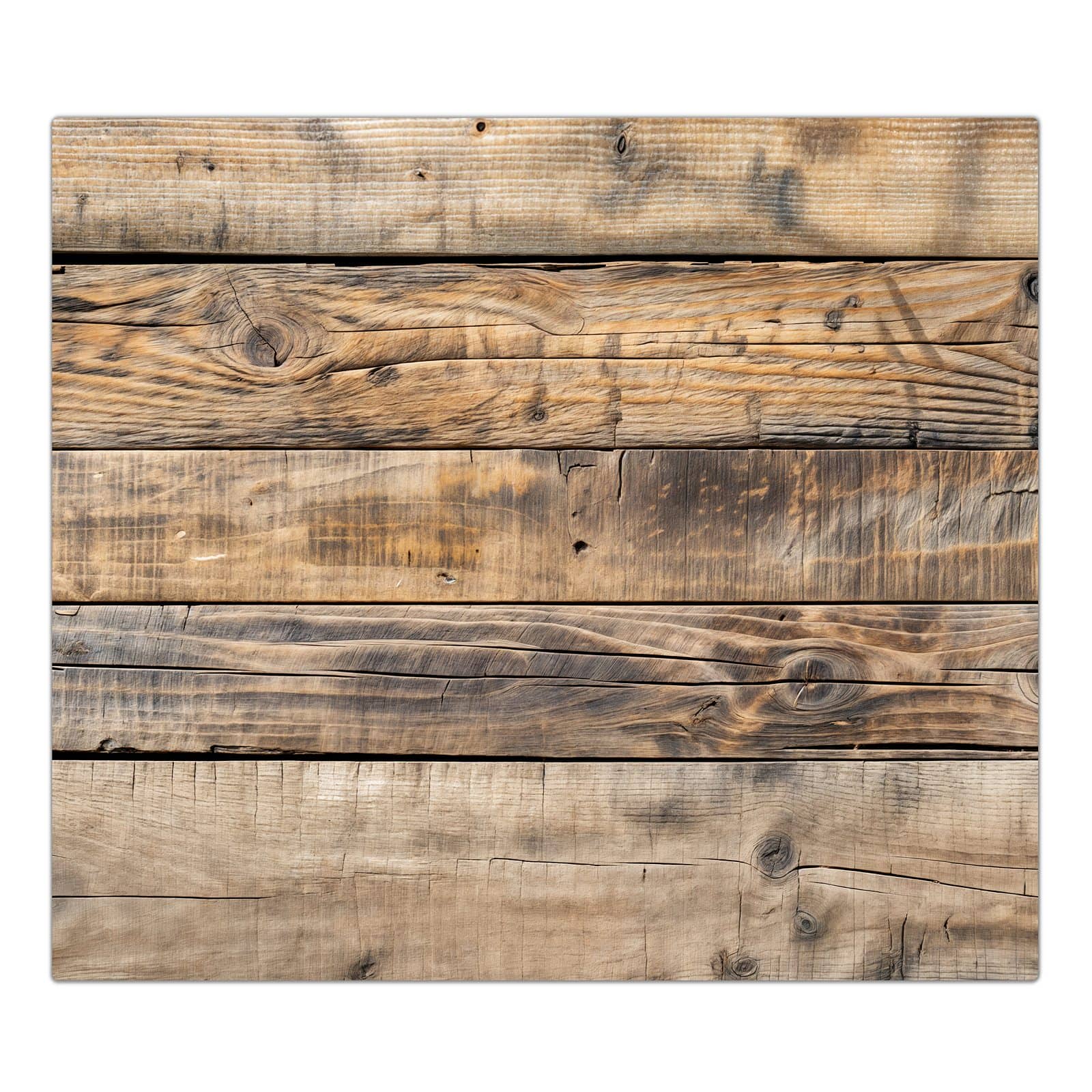 1-teilige Herdabdeckplatten für Ceranfeld mit Sanfte Holzmaserung-Motiv in der Frontansicht #grösse_1-Teilig (60x52cm)