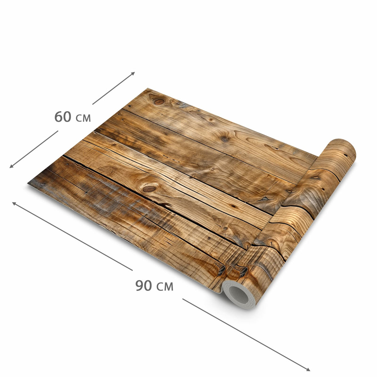 Rutschfester Küchenläufer mit Motiv Holzdielenmaserung in der Grösse 60x300 cm - einfach zu reinigen