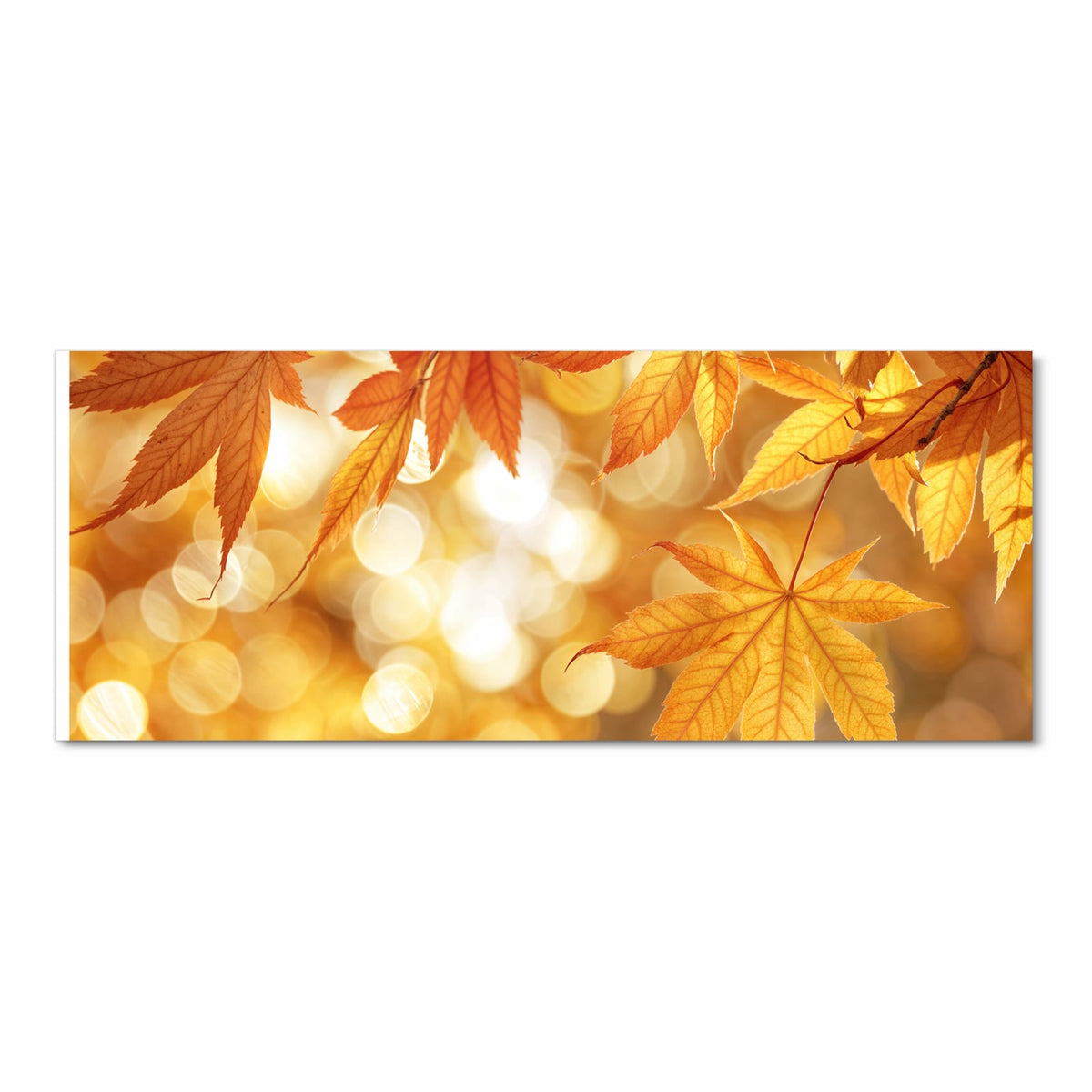 Flacher großer Küchenteppich mit Motiv Herbstlich Glitzernd in Frontansicht