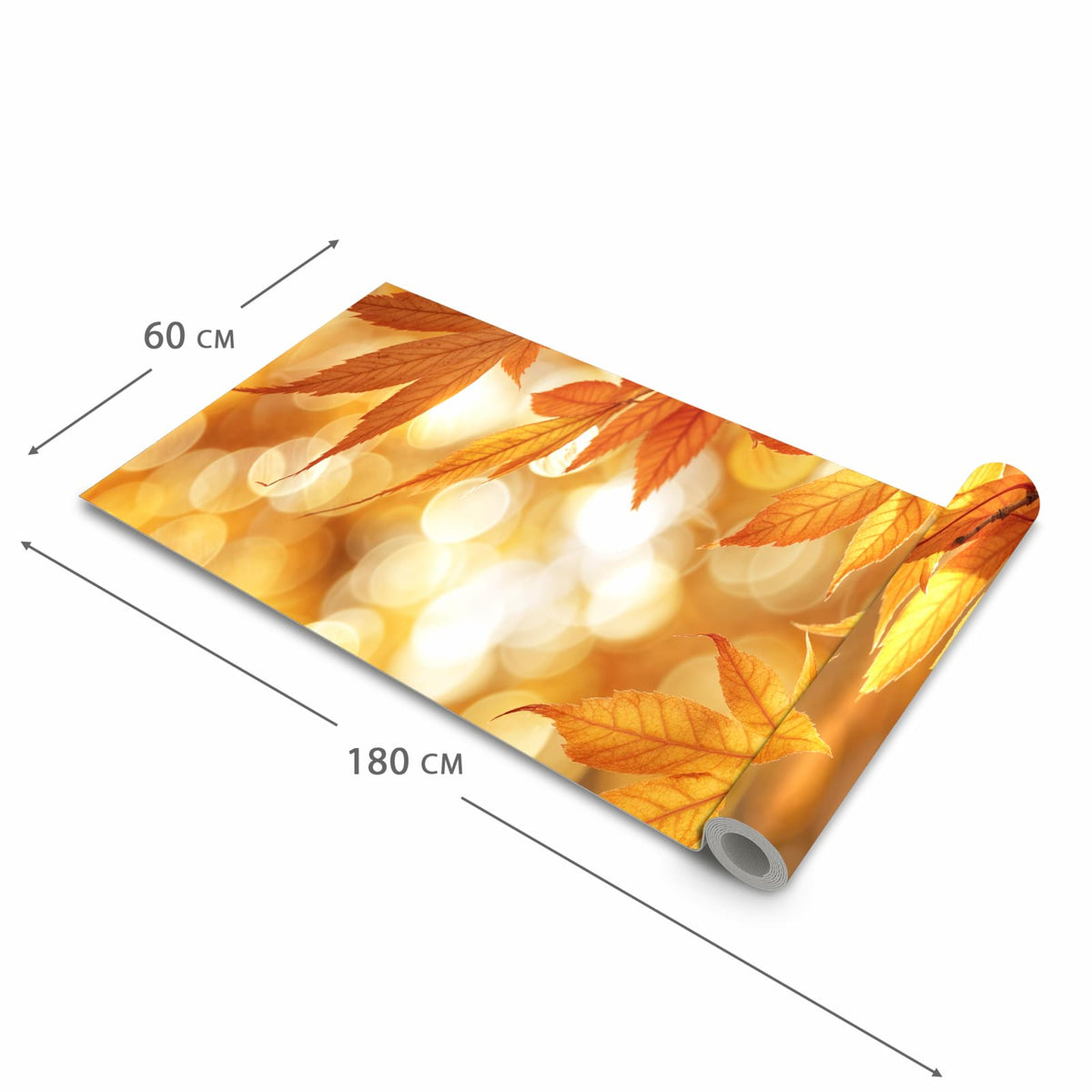 Farbbeständiger Küchenteppich mit Motiv Herbstlich Glitzernd in der Grösse 60x300 cm