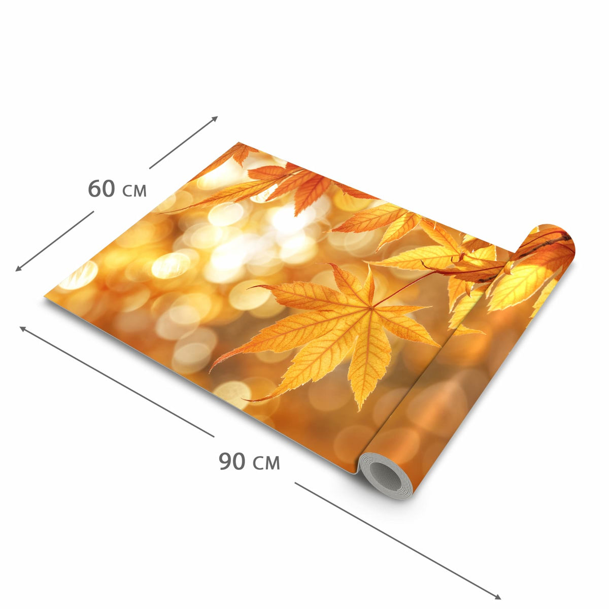 Geräuschdämpfender Küchenteppich mit Motiv Herbstlich Glitzernd in der Grösse 60x300 cm