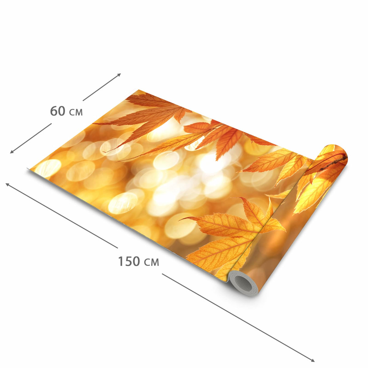 Bodenschonender Bodenläufer Teppich mit Motiv Herbstlich Glitzernd in der Grösse 60x300 cm