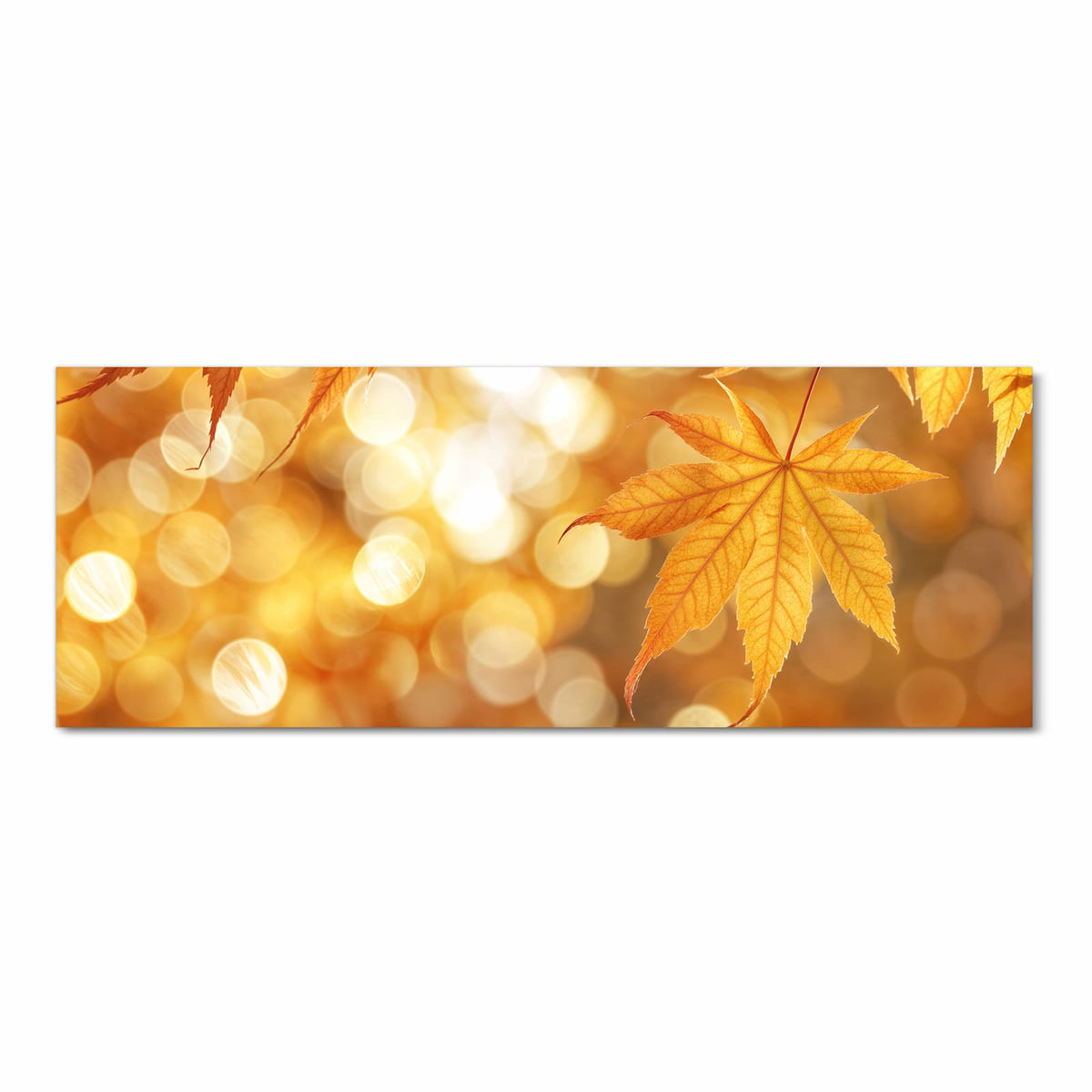 Langlebiger waschbarer Küchenläufer mit Motiv Herbstlich Glitzernd in Frontansicht