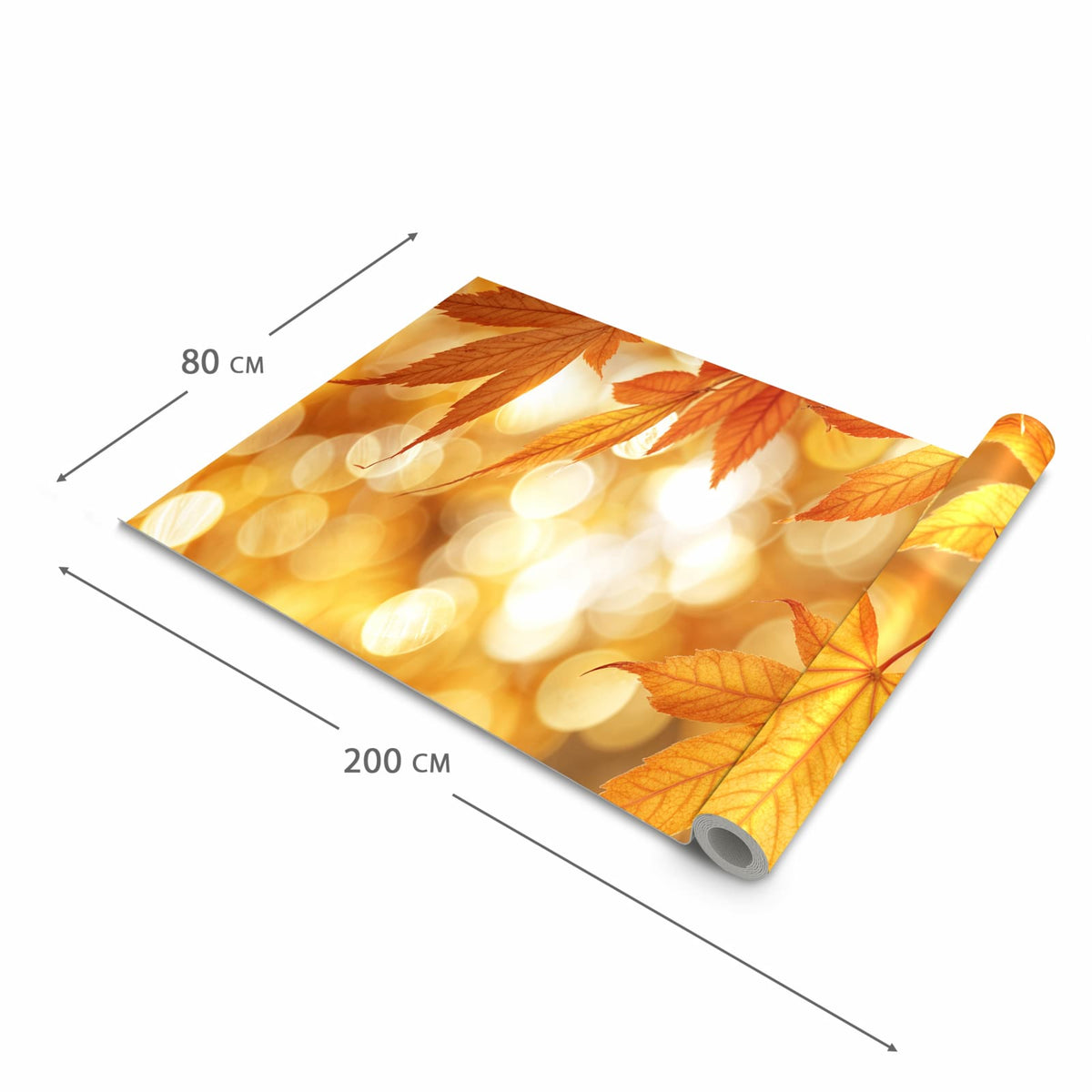 Abriebfester Küchenteppich mit Motiv Herbstlich Glitzernd in der Grösse 60x300 cm, waschbar