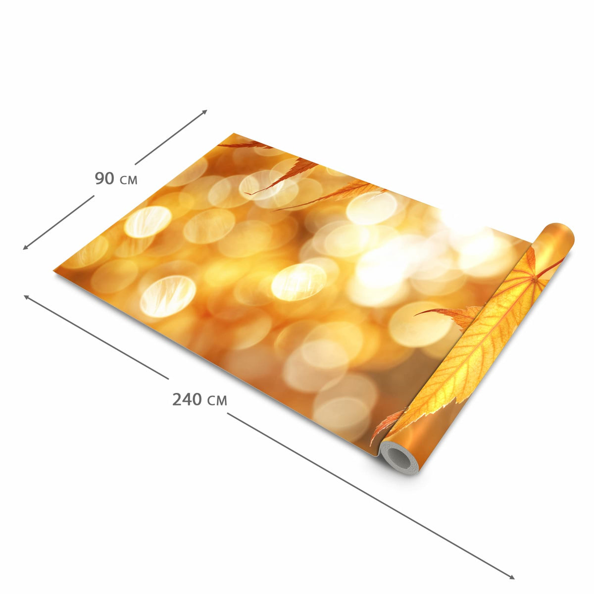 Schmutzabweisender Küchenteppich mit Motiv Herbstlich Glitzernd in der Größe 60x300 cm
