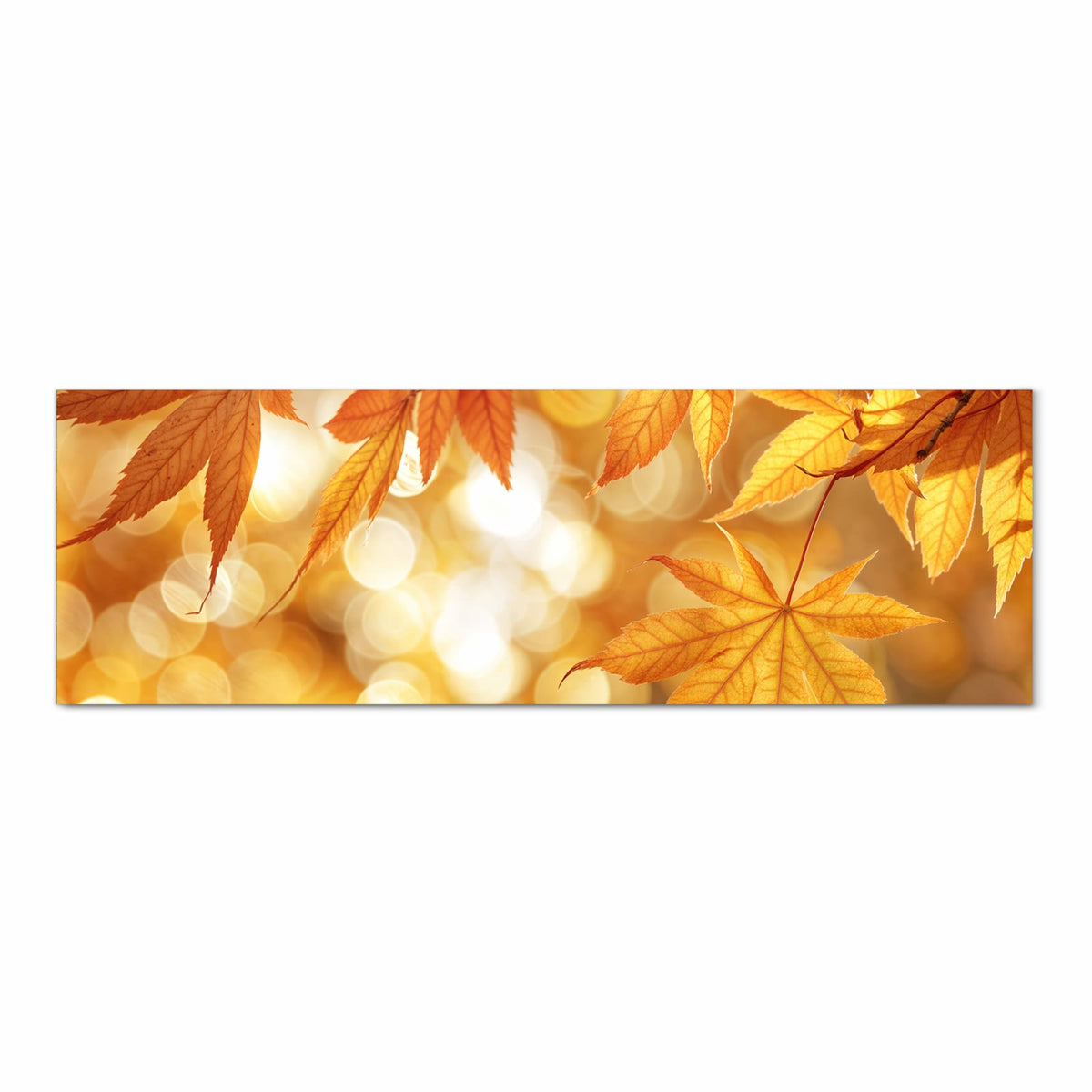 Hygienischer rutschfester Küchenläufer mit Motiv Herbstlich Glitzernd in Frontansicht