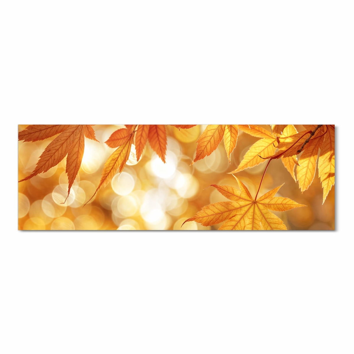 Pflegeleichter rutschfester Küchenteppich mit Motiv Herbstlich Glitzernd in Frontansicht