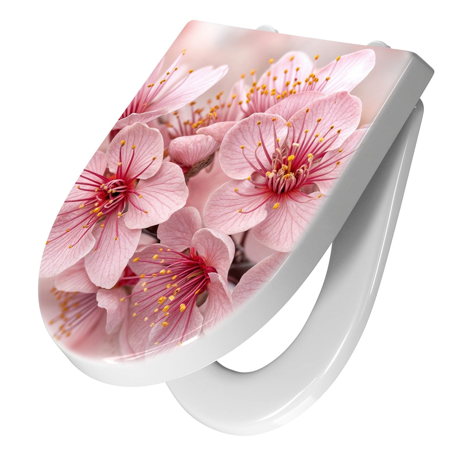 WC-Sitz mit Absenkautomatik Kirschblütenzweig