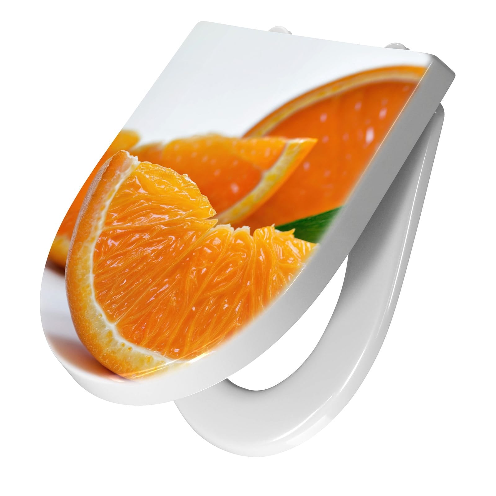 WC-Sitz mit Absenkautomatik Orangenscheiben