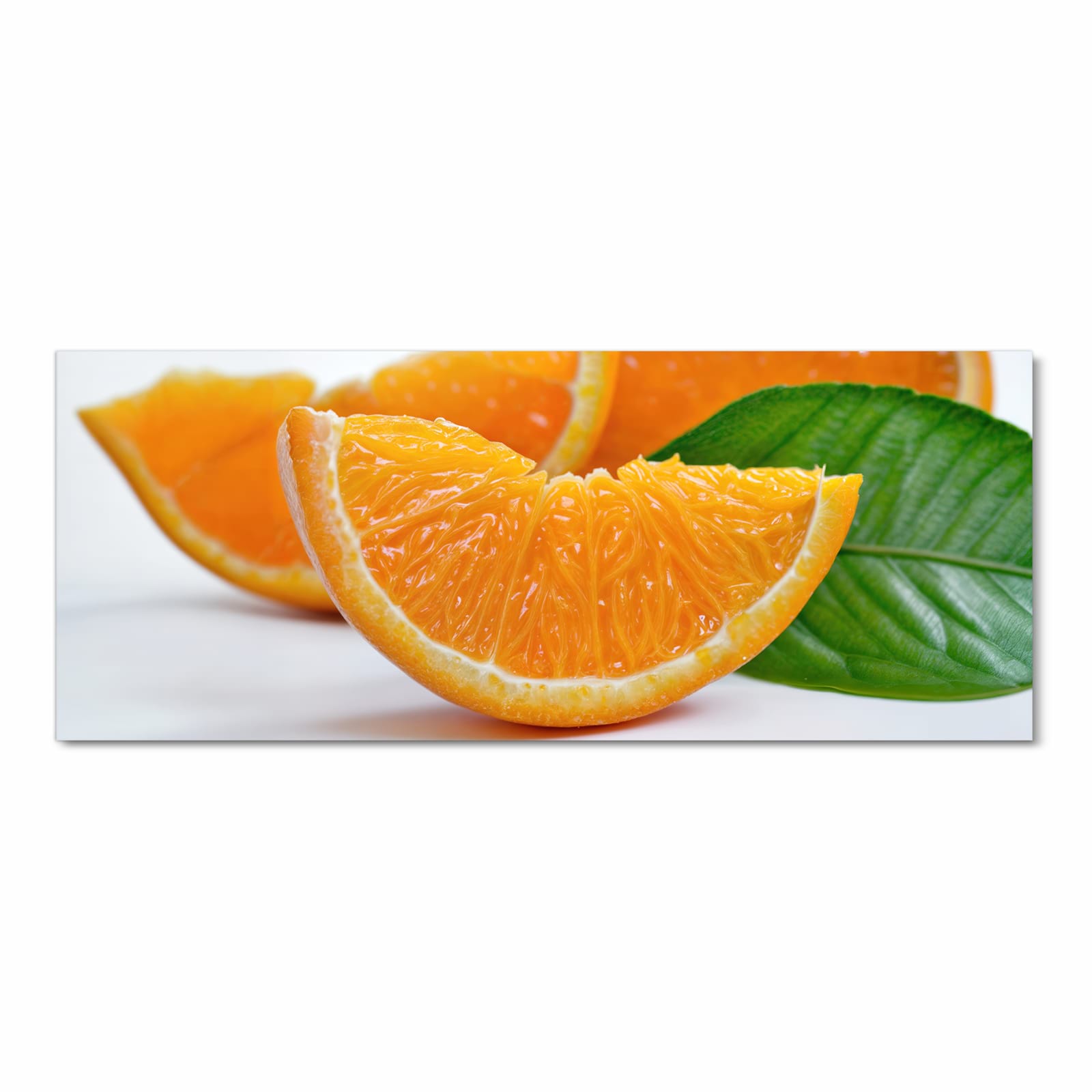 Rutschfester waschbarer Küchenläufer mit Motiv Orangenscheiben in Frontansicht