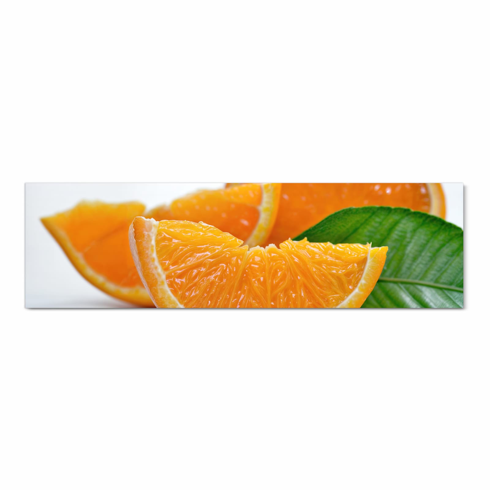 Rutschfester Küchenteppich mit Motiv Orangenscheiben in Frontansicht, abwaschbar