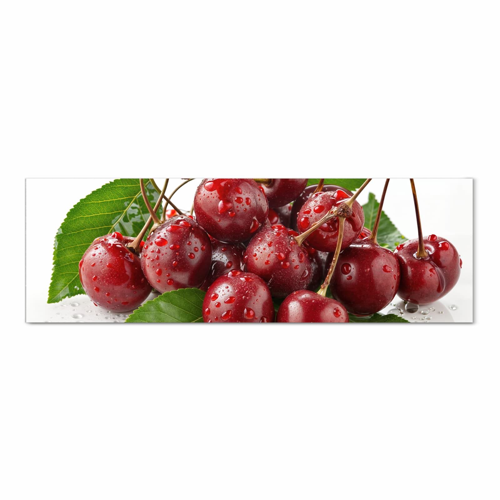 Geruchsneutraler Küchenläufer mit Motiv Kirschen von Frische in Frontansicht