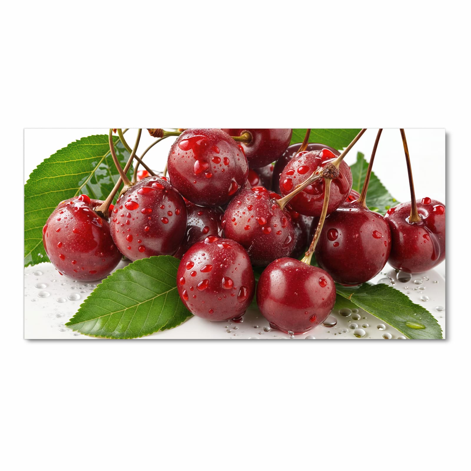 Geräuschdämpfender Küchenteppich mit Motiv Kirschen von Frische in Frontansicht