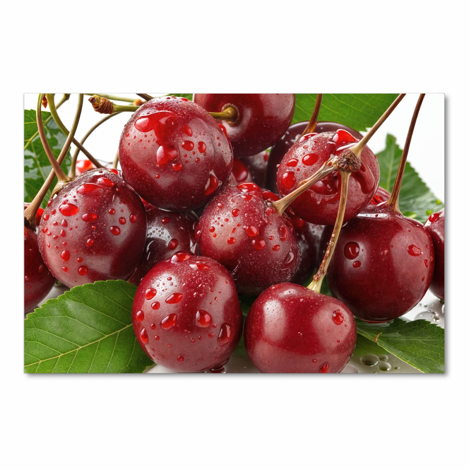 Schmutzabweisender Küchenläufer mit Motiv Kirschen von Frische in Frontansicht