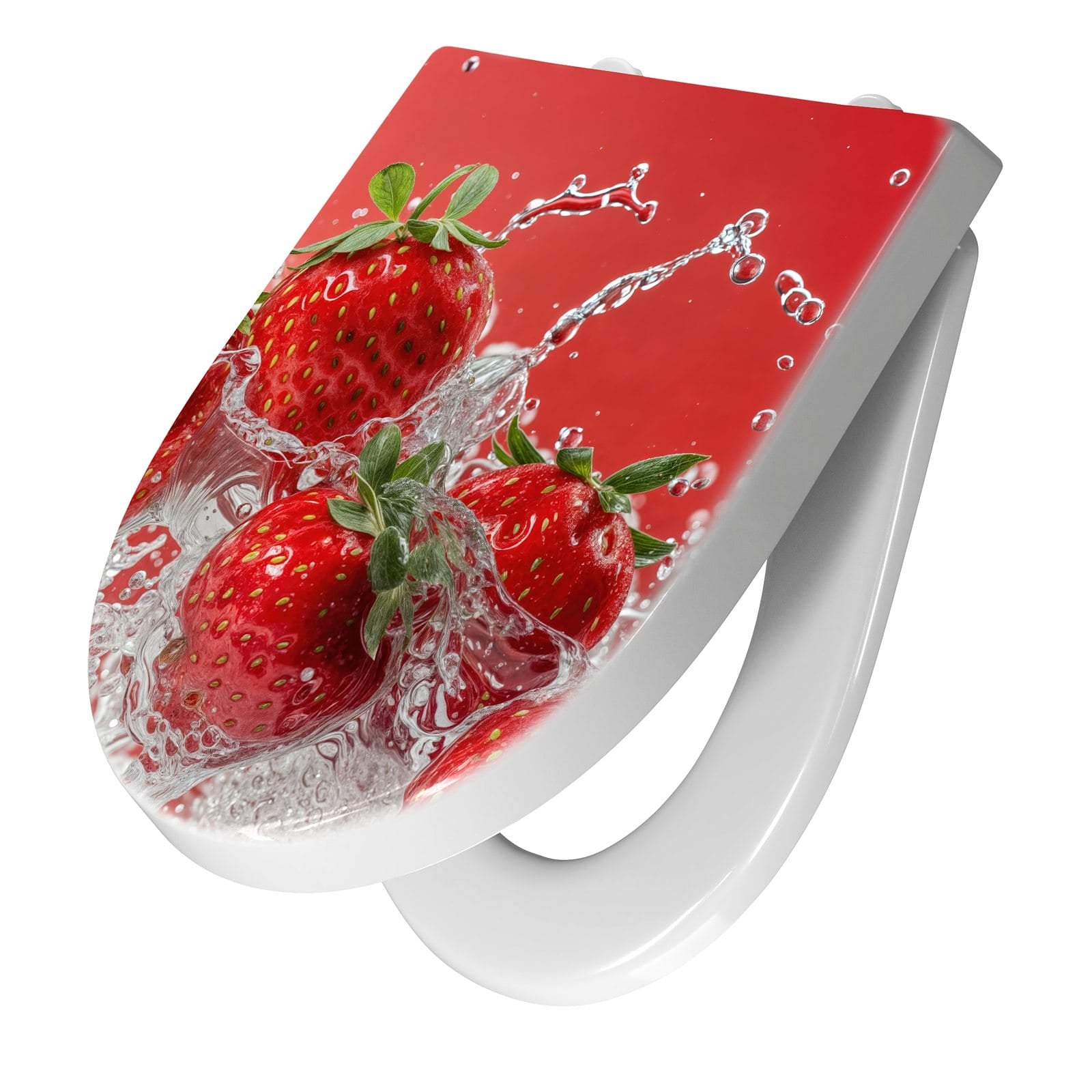 WC-Sitz mit Absenkautomatik Erdbeerspritzer