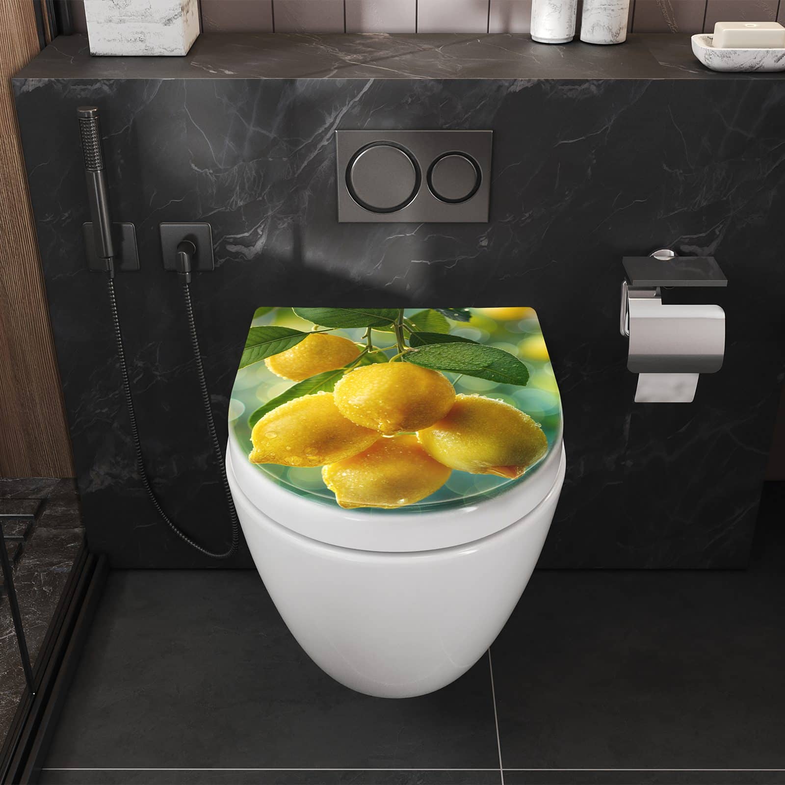 WC-Sitz mit Absenkautomatik Zitronenbaum