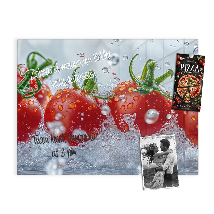 Maße Magnettafel - Tomaten im Wasser