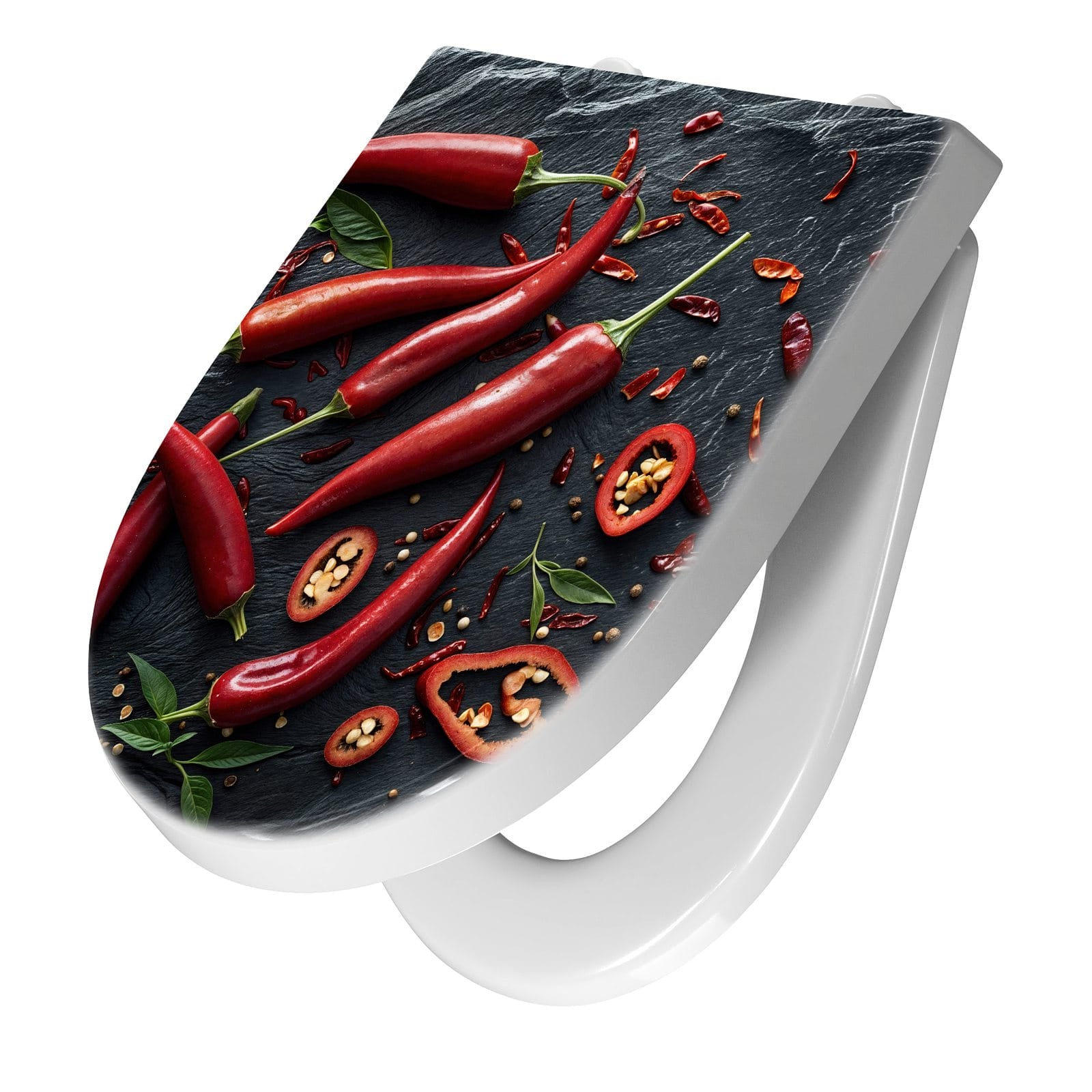 WC-Sitz mit Absenkautomatik Rote Chili Schoten