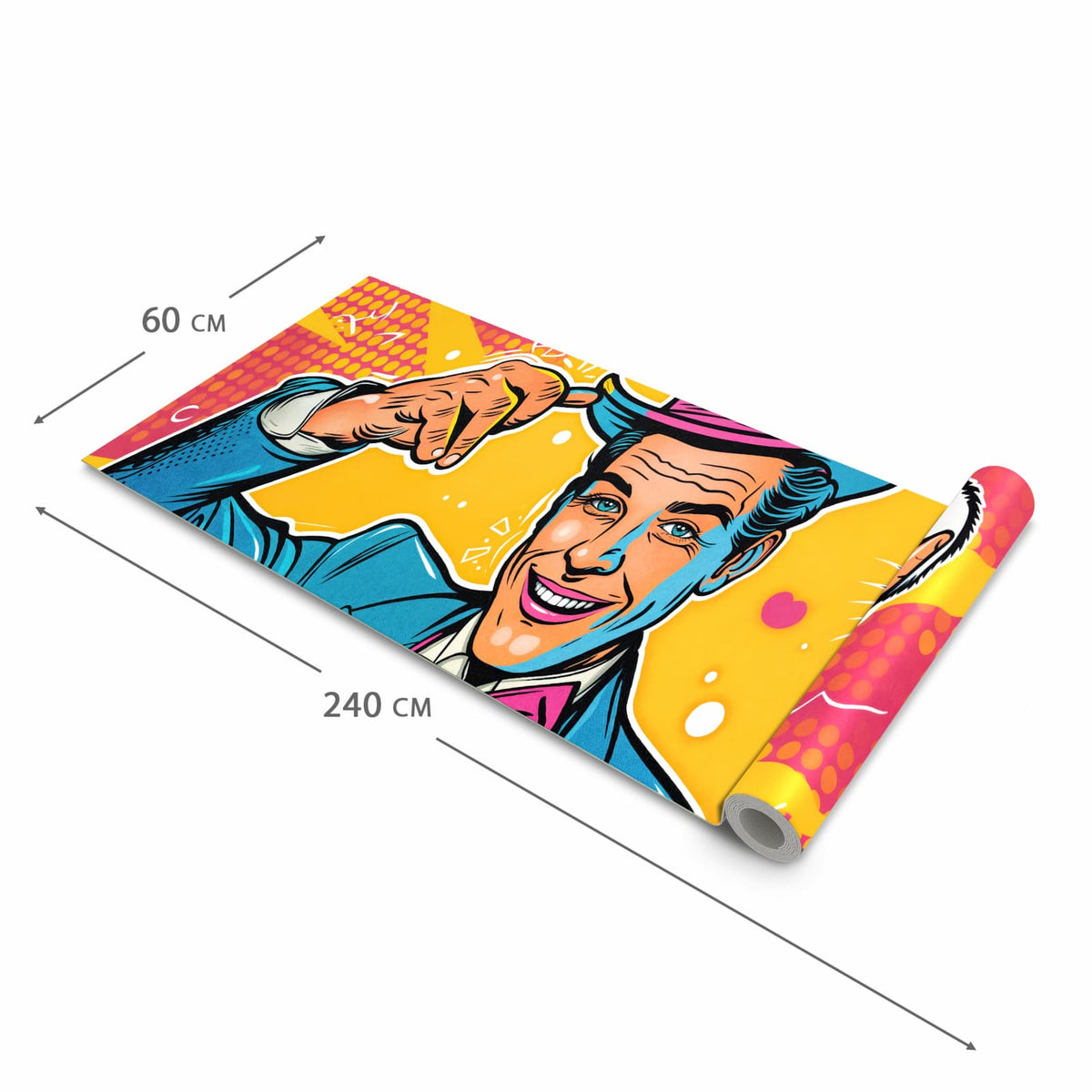 Hygienischer abwaschbarer Küchenteppich mit Motiv Zauberer Mit Hase in der Grösse 80x280 cm