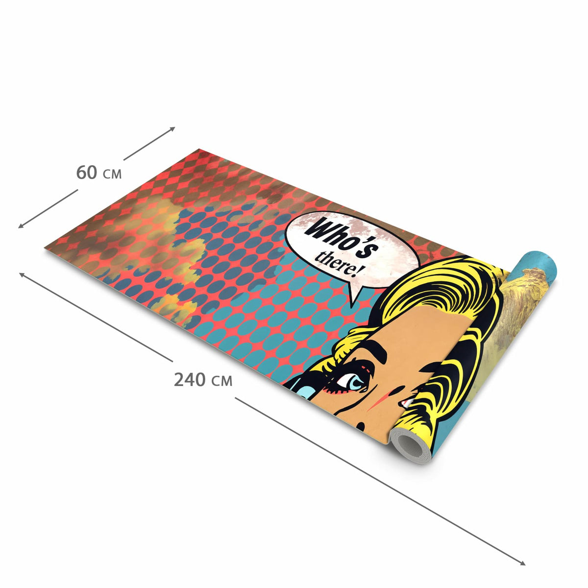 UV-beständiger Küchenläufer mit Motiv Telefonierende Frau in der Grösse 80x280 cm