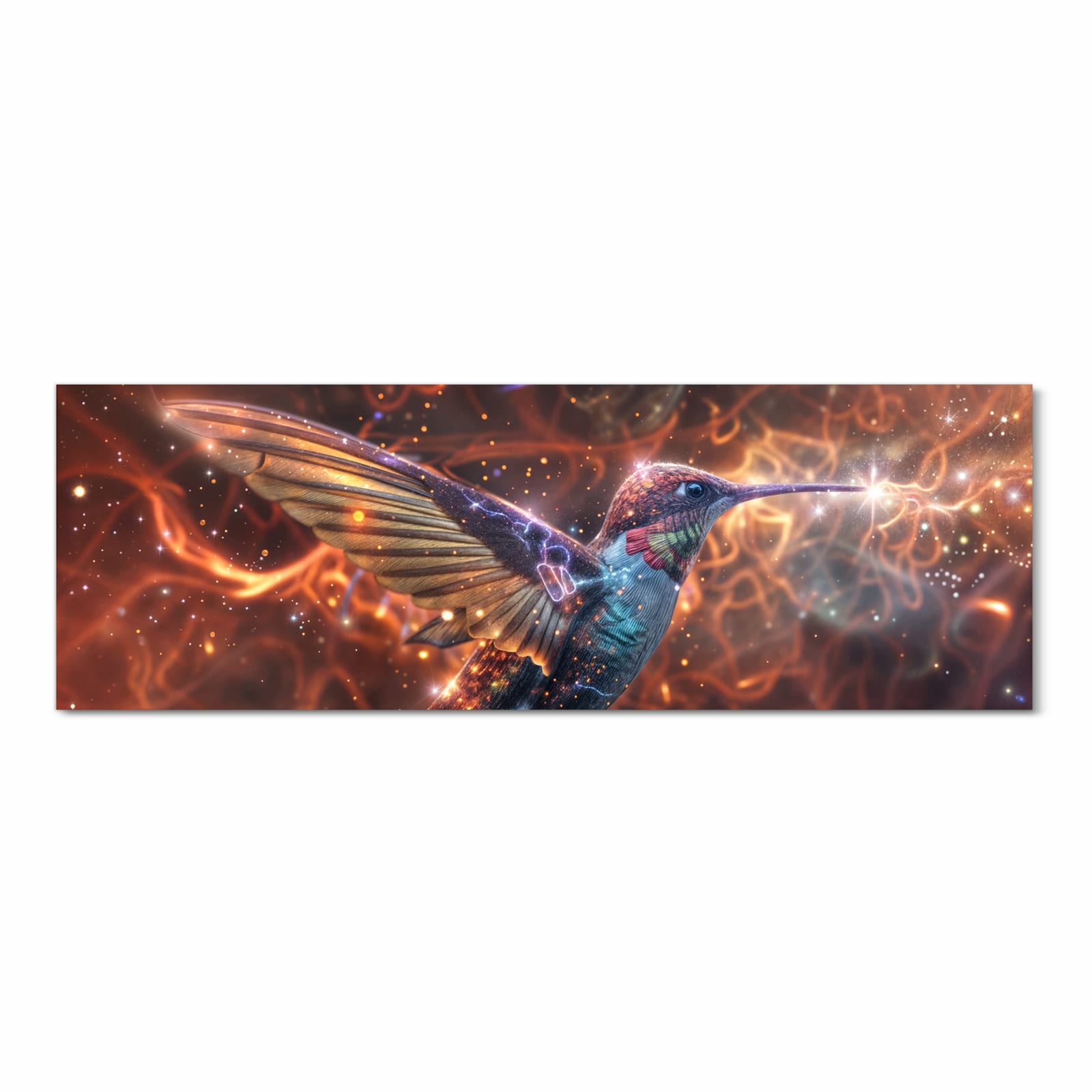 Komfortabler Küchenläufer mit Motiv Schimmernder Kolibri in Frontansicht